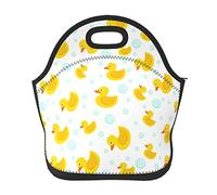 DJNGN Neoprene Duck Lunch Bag Durable and Waterproof Insulated Lunch Tote with Zipper for Picnic Travel Work School