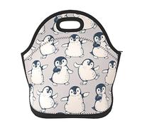 DJNGN Neoprene Penguin Lunch Bag Durable and Waterproof Insulated Lunch Tote with Zipper for Picnic Travel Work School