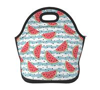 DJNGN Neoprene Watermelon Lunch Bag Durable and Waterproof Insulated Lunch Tote with Zipper for Picnic Travel Work School