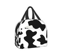 DJNGN Novelty Cow Print Insulated Lunch Bag for Women Men Lunch Box Container Reusable Leakproof Cooler Tote Bags for Office Picnic Sporting