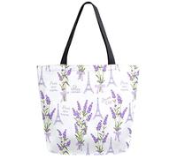 DJNGN Paris Lavender Eiffel Tower Reusable Grocery Shopping Bag Canvas Tote Bag Large Collapsible Washable Handbag Shoulder for Women