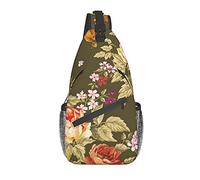 DJNGN Peony Rose Flower Crossbody Chest Bag, Shoulder Bag, Weekend Outdoor Hiking Backpack, Suitable For Men And Women