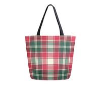 DJNGN Pixel Plaid Texture Canvas Tote Bag Reusable Grocery Bags Tote Carrying Bag with Handles