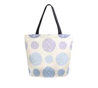 DJNGN Polka Dot Canvas Tote Bag Reusable Grocery Bags Tote Carrying Bag with Handles