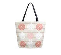 DJNGN Polka Dot Pattern Canvas Tote Bag Reusable Grocery Bags Tote Carrying Bag with Handles