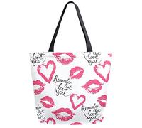 DJNGN Remember That I Love You Reusable Grocery Shopping Bag Canvas Tote Bag Large Collapsible Washable Handbag Shoulder for Women