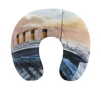 DJNGN Retro Titanic Famous Old Historic Neck Pillow Soft Washable Pillow U-Shaped Pillow for Home Office Travel
