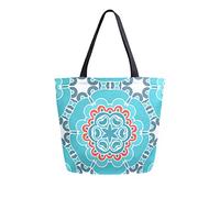 DJNGN Roma Flower Blue Canvas Tote Bag Tote Carrying Bag Shoulder Bag for Shopping Travel bag Reusable Grocery Bags