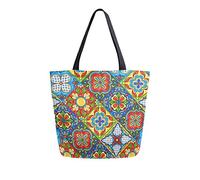 DJNGN Roma Pattern Canvas Tote Bag Tote Carrying Bag Shoulder Bag for Shopping Travel bag Reusable Grocery Bags