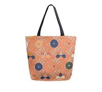 DJNGN Roma Style Canvas Tote Bag Reusable Grocery Bags Tote Carrying Bag with Handles