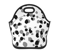 DJNGN Soft Neoprene Cow Print Lunch Tote Bag Lightweight Insulated Reusable Lunch Bag for Outdoor Travel Work School