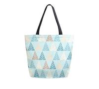 DJNGN Stylized Tree And Snowfall Canvas Tote Bag Reusable Grocery Bags Tote Carrying Bag with Handles