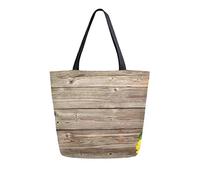 DJNGN Sunflowers On Wooden Board Canvas Tote Bag Reusable Grocery Bags Tote Carrying Bag with Handles
