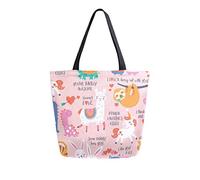 DJNGN Valentine's Day With Cute Animals Canvas Tote Bag Tote Carrying Bag Shoulder Bag for Shopping Travel bag Reusable Grocery Bags
