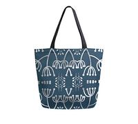 DJNGN Vintage Flowers Abstract Canvas Tote Bag Reusable Grocery Bags Tote Carrying Bag with Handles