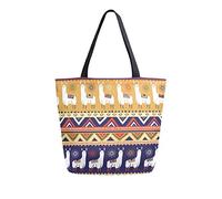 DJNGN Vintage Lambs Pattern Canvas Tote Bag Reusable Grocery Bags Tote Carrying Bag with Handles