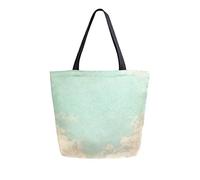 DJNGN Vintage Mint Green Sky And Clouds Canvas Tote Bag Tote Carrying Bag Shoulder Bag for Shopping Travel bag Reusable Grocery Bags