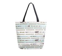 DJNGN Vintage Tribal Arrow Canvas Tote Bag Reusable Grocery Bags Tote Carrying Bag with Handles