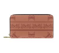 DJNGN Wallet for Women Clutch Purses for Women Card Holder Organizer Leather Zipper Purse Flying Owls