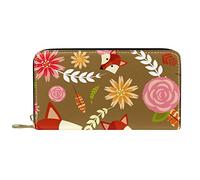 DJNGN Wallet Leather Leather Zip Long Purse Cartoon