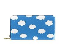 DJNGN Wallet Leather Leather Zip Long Purse Frog rain Cute