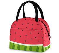 DJNGN Watermelon Slice with Seed Lunch Tote Bag with Front Pocket Reusable Insulated Thermal Zipper Closure Cooler Container Bag for School Work Picnic Travel Fishing Beach (0g272618466p407c442s828)
