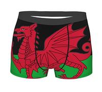 DJNGN Welsh flag New Men's Underwear Breathable Stretch Boxer Briefs Soft underpants Mens Boxer Leggings