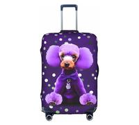DJnni Arizona Flag-Standard Travel Box Protective Cover,Suitcase Cover,Travel Luggage Cover,Suitcase Protector Fits 18-32 In, Purple Poodle Polka Dots, L