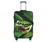 DJnni Arizona Flag-Standard Travel Box Protective Cover,Suitcase Cover,Travel Luggage Cover,Suitcase Protector Fits 18-32 In, Animal Frog Green Leaf Leaves, L