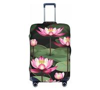 DJnni Asian Lotu’s Flower Travel Box Protective Cover,Suitcase Cover,Travel Luggage Cover,Suitcase Protector Fits 18-32 In, Asian Lotuâ€s Flower, M