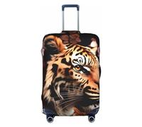 DJnni Beach Sunrise And Backlit Palm Trees Travel Box Protective Cover,Suitcase Cover,Travel Luggage Cover,Suitcase Protector Fits 18-32 In, Animal Tiger Leopard Print Rose Flower, S