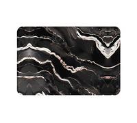 DJnni Black Rose Gold Marble Door Mat Welcome, Outside Door Mats for Home Entry Floor, Easy to Clean, Patio Doormats, 16x24 Inch