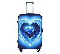 DJnni Camo Yellow & Green Travel Box Protective Cover,Suitcase Cover,Travel Luggage Cover,Suitcase Protector Fits 18-32 In, Baby Blue Heart, M