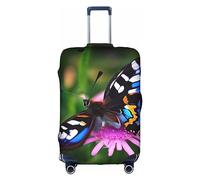 DJnni Camo Yellow & Green Travel Box Protective Cover,Suitcase Cover,Travel Luggage Cover,Suitcase Protector Fits 18-32 In, Colorful Butterfly, L