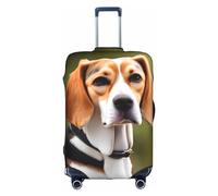 DJnni Camo Yellow & Green Travel Box Protective Cover,Suitcase Cover,Travel Luggage Cover,Suitcase Protector Fits 18-32 In, Beagle Dog, M