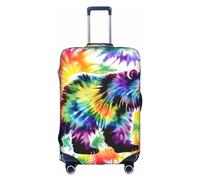 DJnni Camo Yellow & Green Travel Box Protective Cover,Suitcase Cover,Travel Luggage Cover,Suitcase Protector Fits 18-32 In, Bear Dancing Tie Dye, XL