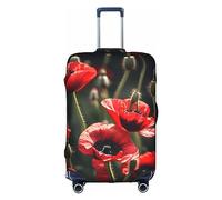 DJnni Camo Yellow & Green Travel Box Protective Cover,Suitcase Cover,Travel Luggage Cover,Suitcase Protector Fits 18-32 In, Beautiful Red Poppy Flower, M