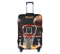 DJnni Camo Yellow & Green Travel Box Protective Cover,Suitcase Cover,Travel Luggage Cover,Suitcase Protector Fits 18-32 In, Basketball, S