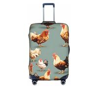 DJnni Chicken Prints Travel Box Protective Cover,Suitcase Cover,Travel Luggage Cover,Suitcase Protector Fits 18-32 In, Chicken Prints, M