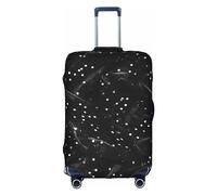 DJnni Chicken Prints Travel Box Protective Cover,Suitcase Cover,Travel Luggage Cover,Suitcase Protector Fits 18-32 In, Black White Glitter Print, XL