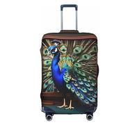 DJnni Chicken Prints Travel Box Protective Cover,Suitcase Cover,Travel Luggage Cover,Suitcase Protector Fits 18-32 In, Beautiful Peacock Picture, L