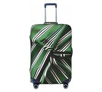 DJnni Company Farm Tractors Travel Box Protective Cover,Suitcase Cover,Travel Luggage Cover,Suitcase Protector Fits 18-32 In, Classic Green Striped, L