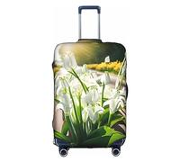 DJnni Company Farm Tractors Travel Box Protective Cover,Suitcase Cover,Travel Luggage Cover,Suitcase Protector Fits 18-32 In, Bell Orchid, S