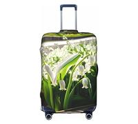 DJnni Company Farm Tractors Travel Box Protective Cover,Suitcase Cover,Travel Luggage Cover,Suitcase Protector Fits 18-32 In, Bell Orchid Print, S