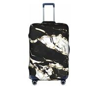 DJnni Company Farm Tractors Travel Box Protective Cover,Suitcase Cover,Travel Luggage Cover,Suitcase Protector Fits 18-32 In, Black And White Marble Texture, S