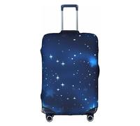 DJnni Corgi Floral Flowers Travel Box Protective Cover,Suitcase Cover,Travel Luggage Cover,Suitcase Protector Fits 18-32 In, Blue Shining Stars Pattern, M