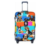 DJnni Corgi Floral Flowers Travel Box Protective Cover,Suitcase Cover,Travel Luggage Cover,Suitcase Protector Fits 18-32 In, Beagle Patterns, XL