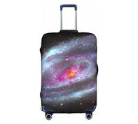 DJnni Corgi Floral Flowers Travel Box Protective Cover,Suitcase Cover,Travel Luggage Cover,Suitcase Protector Fits 18-32 In, Colorful Galaxy, M