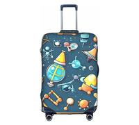 DJnni Corgi Floral Flowers Travel Box Protective Cover,Suitcase Cover,Travel Luggage Cover,Suitcase Protector Fits 18-32 In, Cartoon Science Theme, M
