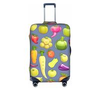 DJnni Flops Slippers Art Sandals Travel Box Protective Cover,Suitcase Cover,Travel Luggage Cover,Suitcase Protector Fits 18-32 In, Cartoon Vegetable Fruit, L